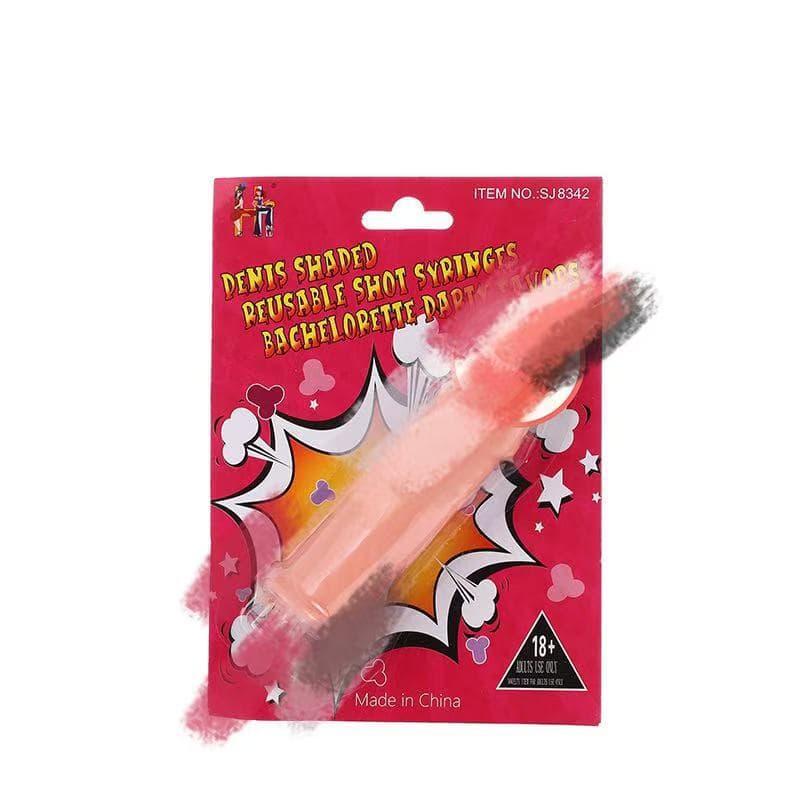 Bachelorette Party Novelty Prank Cosplay Adult Prop PP Rubber Gag Penis Syringe Novelty Toy