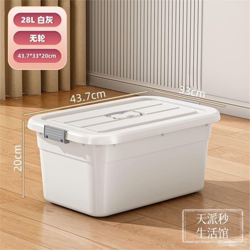 Large Capacity Extra Large Plastic Clothes and Quilt Storage Box with Lid and Wheels for Dormitory Organizing Container