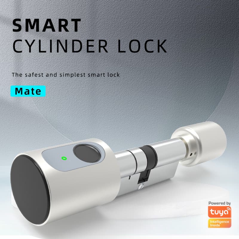 Smart lock home smart lock cylinder compact APP remote bluetooth door lock fingerprint card mechanical key cross-border
