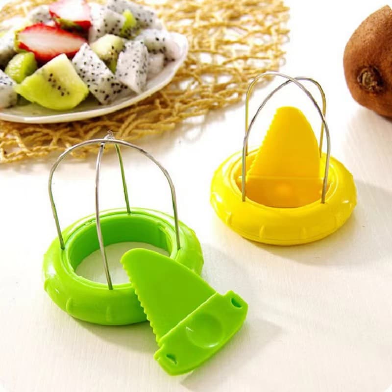 Stainless steel slicing cup strawberry banana egg kiwi slicer fruit and vegetable cutter with storage container