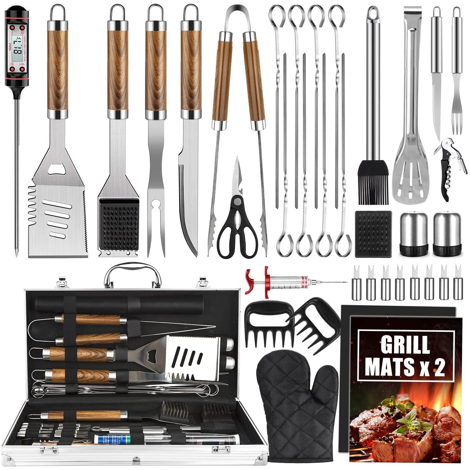 New Amazon Outdoor Portable Barbecue Tools - Cross-border Grill Utensils BBQ Meat Combination Set