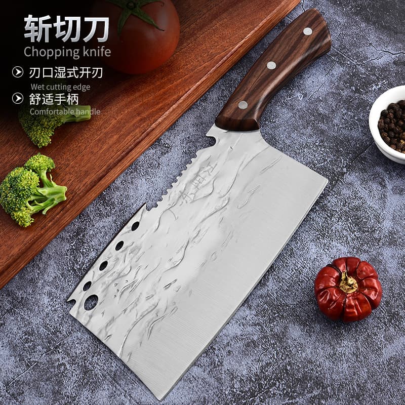 Axe Double-Edged Knife Household Front Cutting Back Chopping Knife Chef Chopping Knife Fish Scale Knife Street Stall Knife New Knife