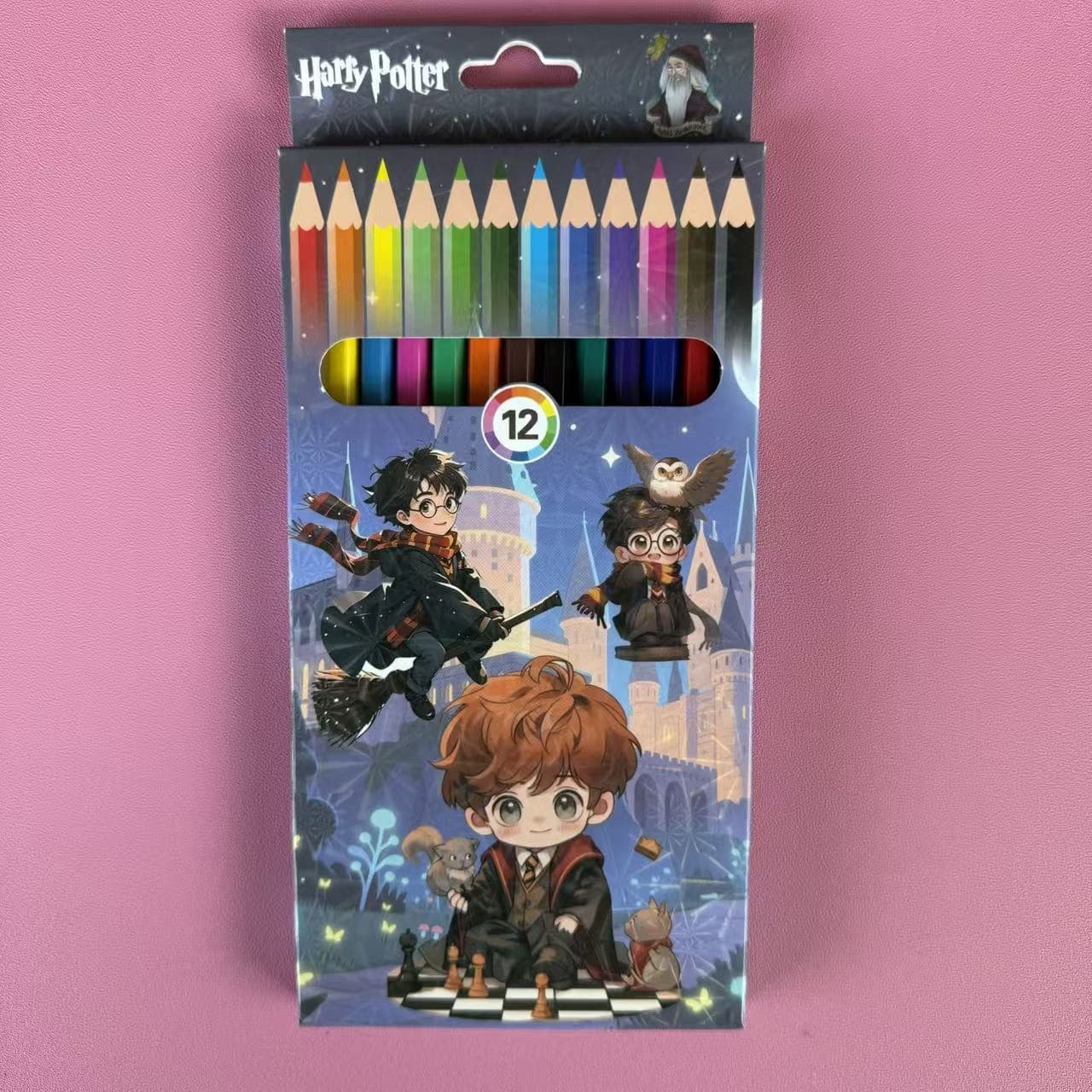 Harry Potter 12-color colored pencils children's painting coloring stationery students magic theme wooden pencils