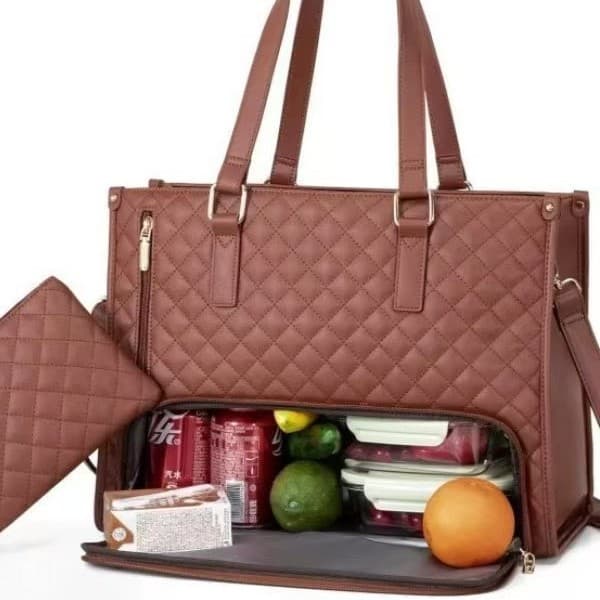 2026 new source factory rhombus pattern mother-in-law tote bag large capacity commuter handbag women's bag wholesale can be ordered