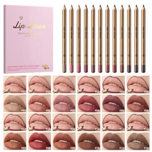 Cross-Border Supply Wooden Handle Lip Liner Matte Natural Plump Lips Long-Wear Customizable Lip Liner Pencil