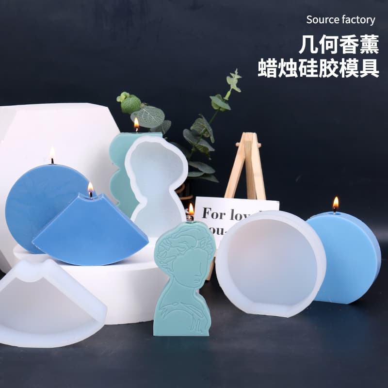Triumphant DIY Geometric Shape Candle Aromatherapy Silicone Mold Making Creative Soy Wax INS Home Decoration