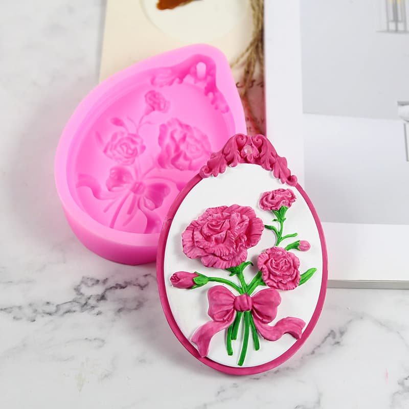 P1680 Morning Glory Hanging Mold Wax Seal Wax Sheet Silicone Mold DIY Aromatherapy Plaster Mold
