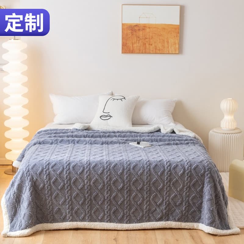 Processing and customizing taff fleece blanket, winter coral velvet nap blanket, multi-color autumn and winter lamb velvet office blanket