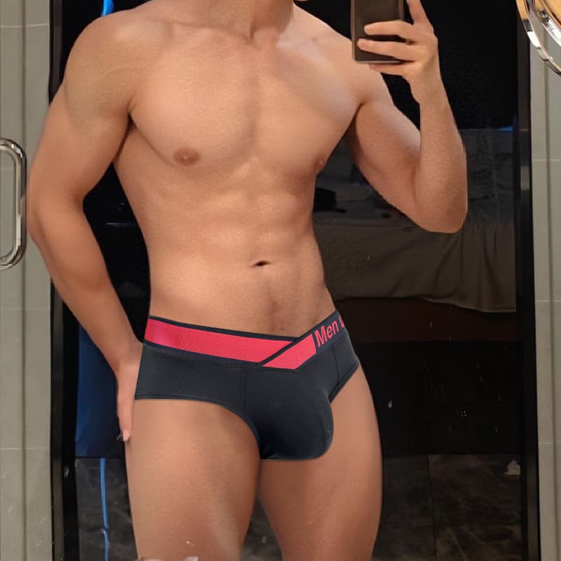 New Style Deep V-Neck Triangle Briefs Modal Contour Pouch Low-Rise Soft Comfort Underwear MP280