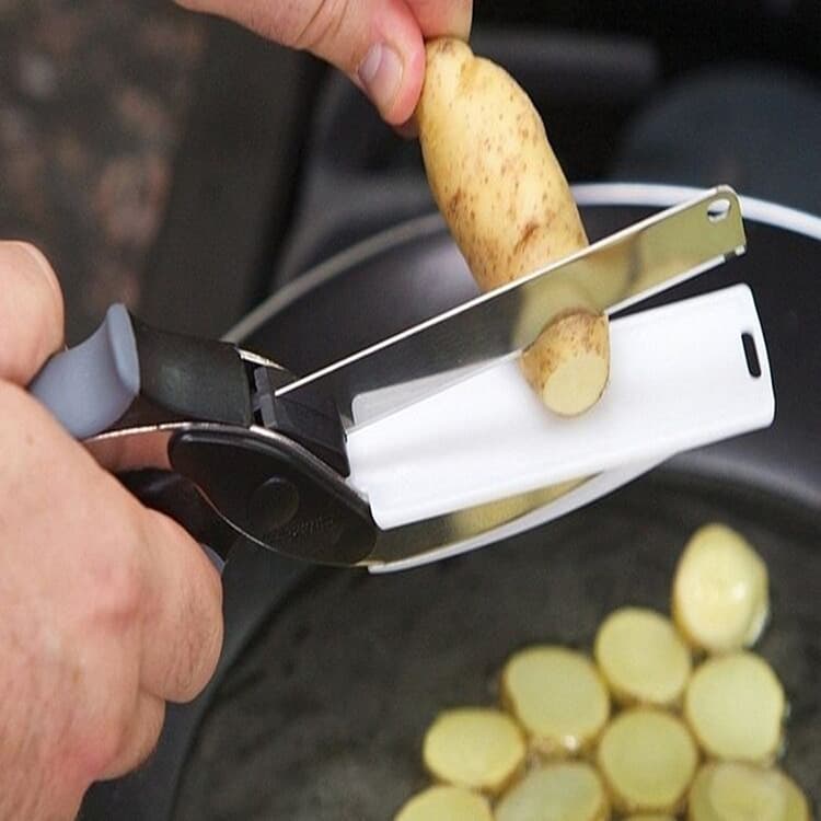 Kitchen Tool Food Scissors Vegetable Scissors 2-in-1 Smart Chopping Knife Multi-Function Kitchen Scissors