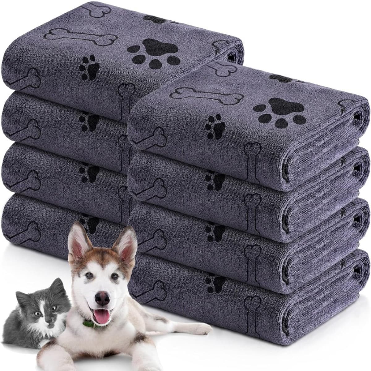 Pet Bath Towel Quick-Drying Absorbent Dog Cat Bath Large Towel Soft Quick-Drying Pet Shop Gift Pet Supplies