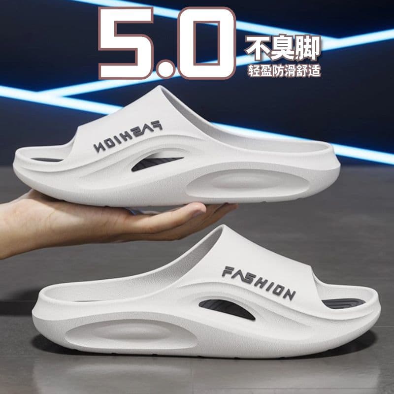 Men's Summer Slippers, Cloud-like Comfort for Indoor, Bathroom, and Shower, Non-Slip Sandals, Beach Flip Flops