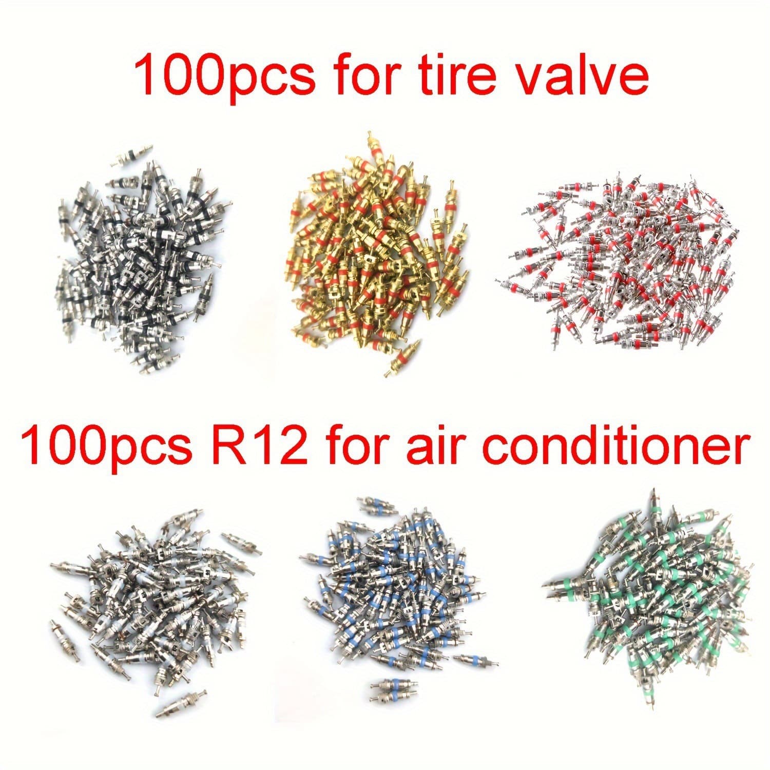 Car, motorcycle and bicycle tire, American valve core, zinc alloy material, red vacuum tire inflation needle plate
