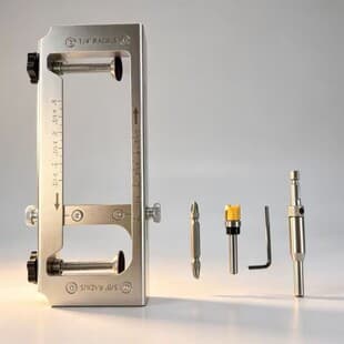 New Stainless Steel Hinge Hole Locator Alternative to Aluminum Alloy Door Hinge Drilling Template Wood Door Hinge Grooving