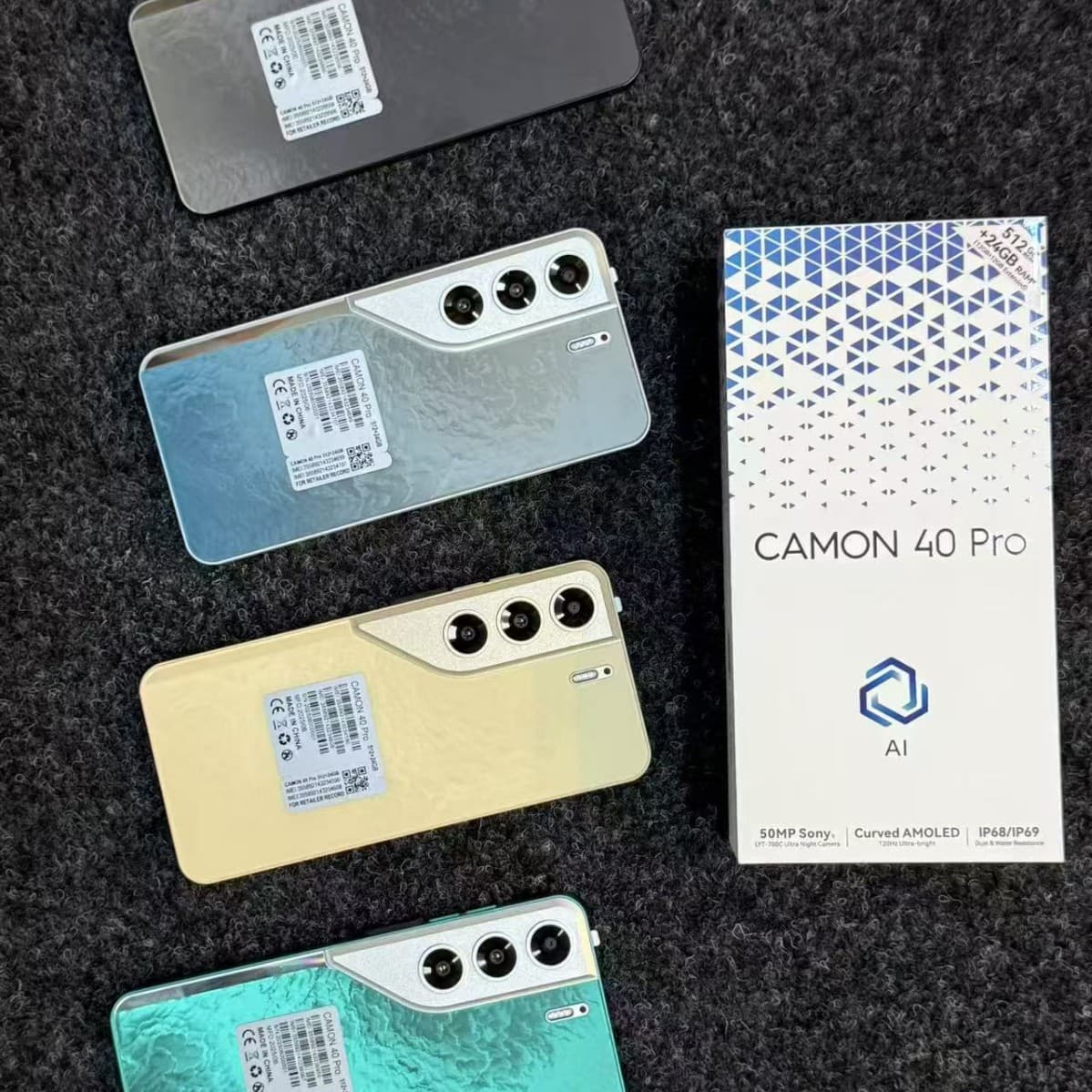 Cross-border hot selling CAMON40 PRO 24G+512G 6.6-inch HD screen smartphone wholesale from Google Store