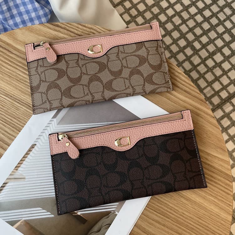 Vintage Patchwork Women's Long Wallet 2025 New Fashion Premium Ultra-Thin Clutch with Phone Pocket Niche Design