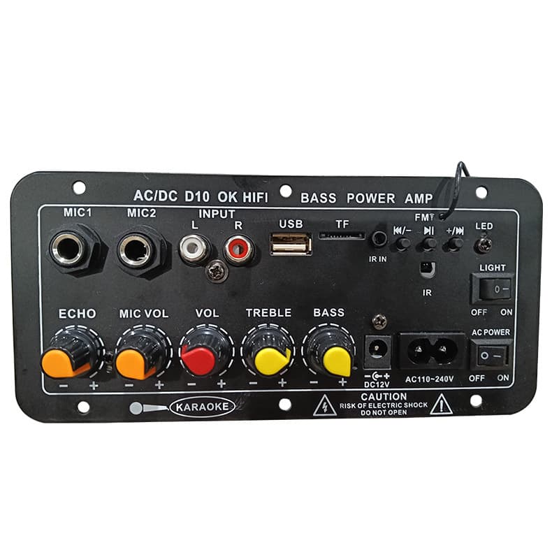 D10 12V Digital Audio Amplifier Car Amplifier Home Karaoke Outdoor Car Subwoofer Bluetooth Amplifier Board