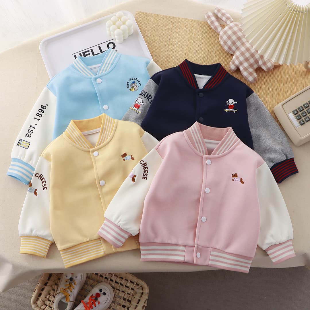 Children's Baseball Uniforms Spring and Autumn 2026 New Fashion Girls Cartoon Jackets Children's Tops Baby Jackets Children's Clothing
