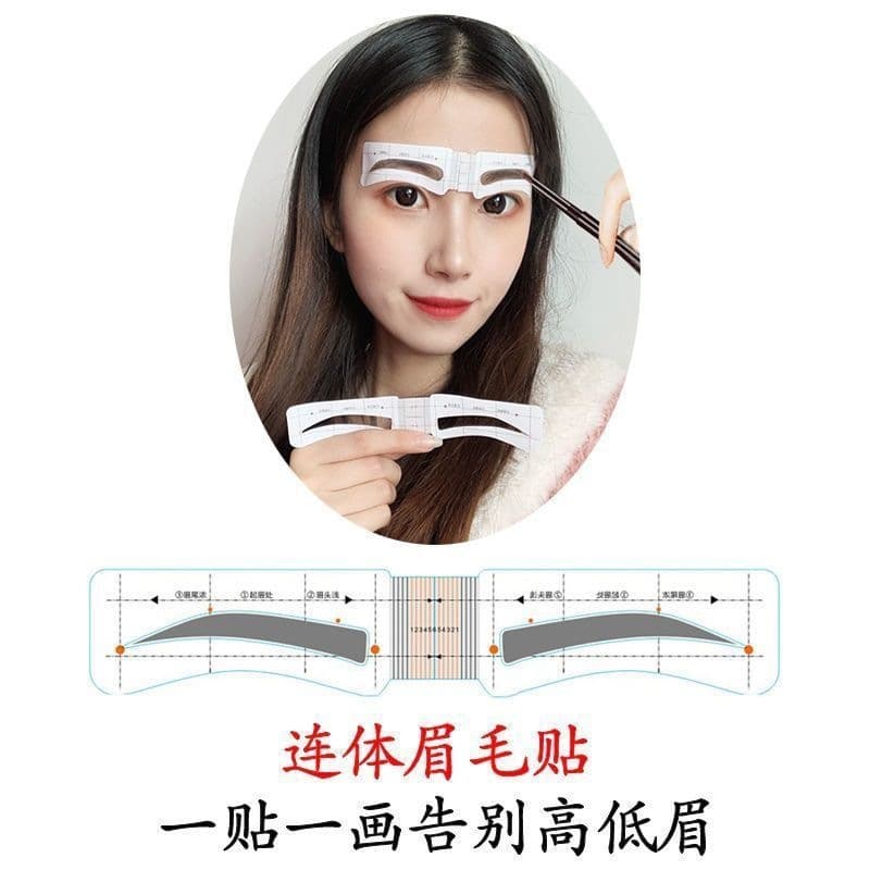 Eyebrow Tool Set Adjustable Beginner All-in-One Easy Eyebrow Razor Eyebrow Pencil Eyebrow Stencil Stickers