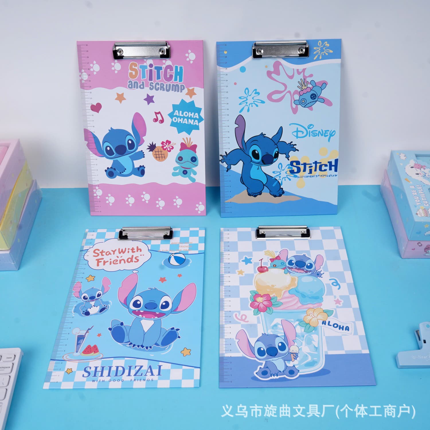 New Cartoon Stitch A4 Clipboard Folder Cute Lilo & Stitch Student Creative Writing Hard Pad
