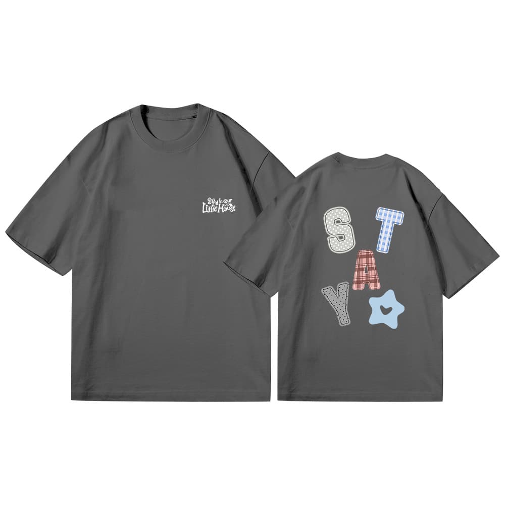 Stray Kids 6th Offline Fan Meeting Official Printed T-Shirt Summer Round Neck Short Sleeve I.N Bang Chan