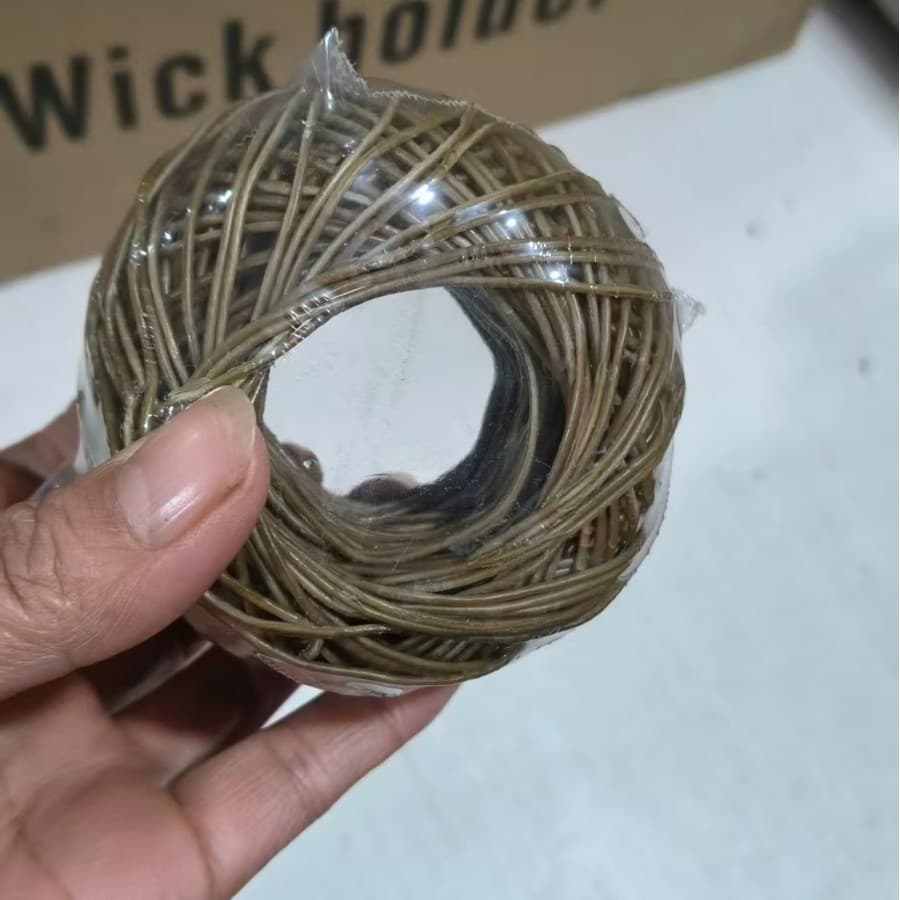 White beeswax ball, beeswax ball, aromatherapy wax wick, cigar ignition line, 61 meter length, spherical wax wick candle line