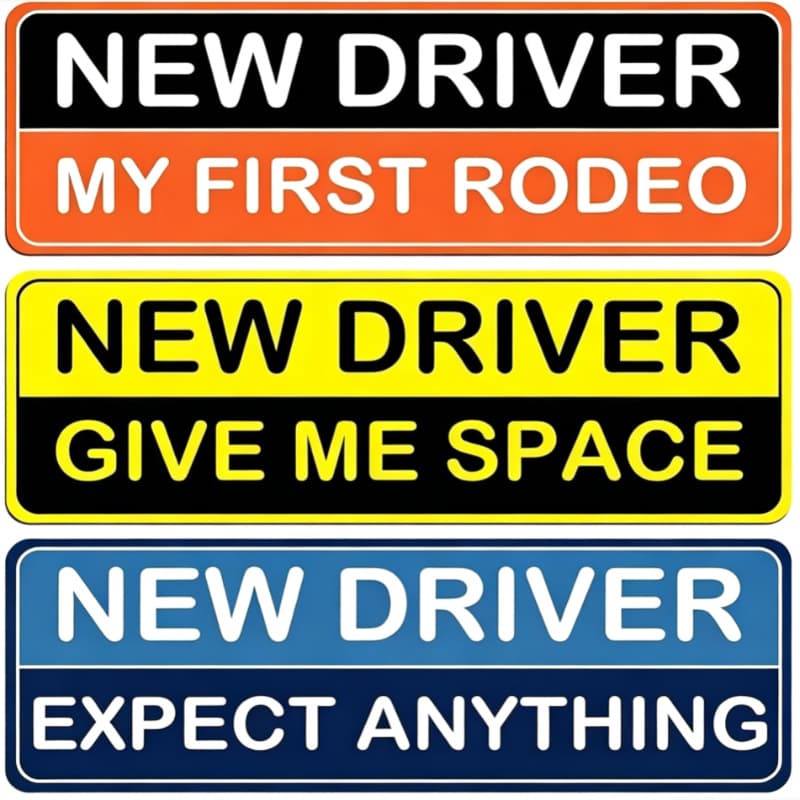 Amazon Best-Selling Fun Pink Beginner Driver Personalized Car Stickers New Driver Reflective Car Stickers