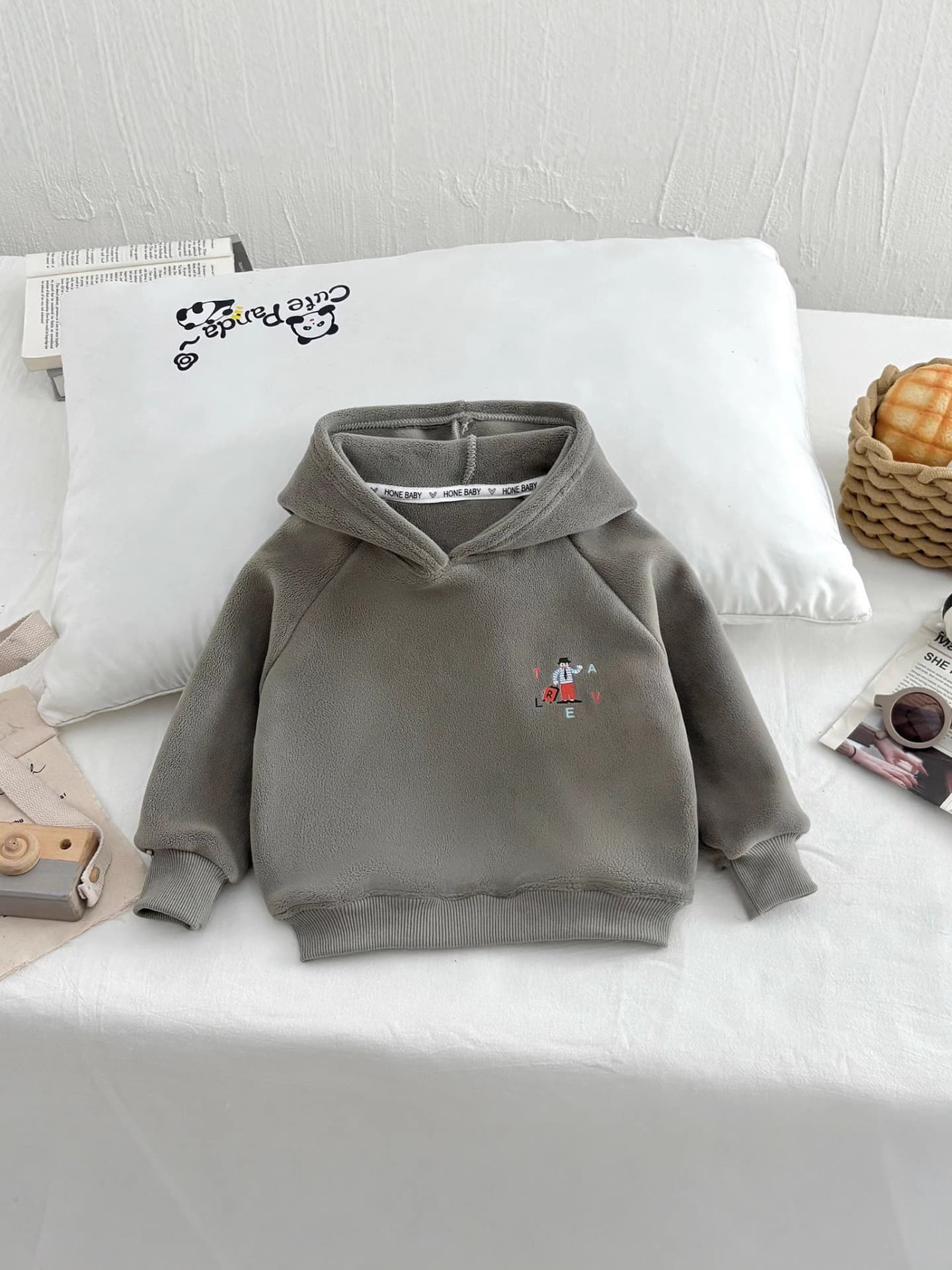 2025 New Children's Fleece Hoodie Boys Girls Double-Sided Velvet Fleece Warm Autumn Winter Top Factory Wholesale