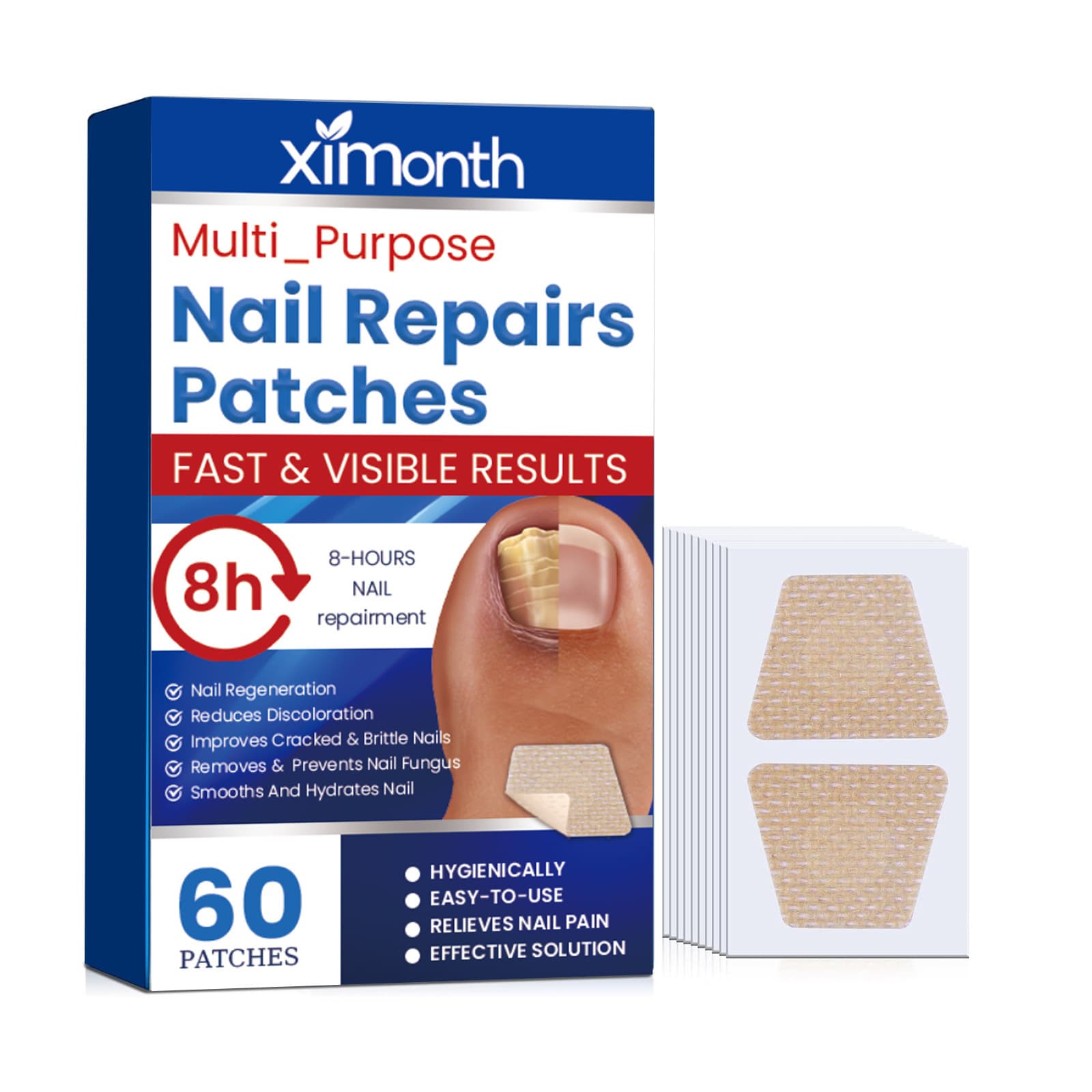 Ximonth Nail Care Patch Hand and Foot Nail Gentle Cleansing Nourishing Glossy Nail Strengthening Manicure Patch