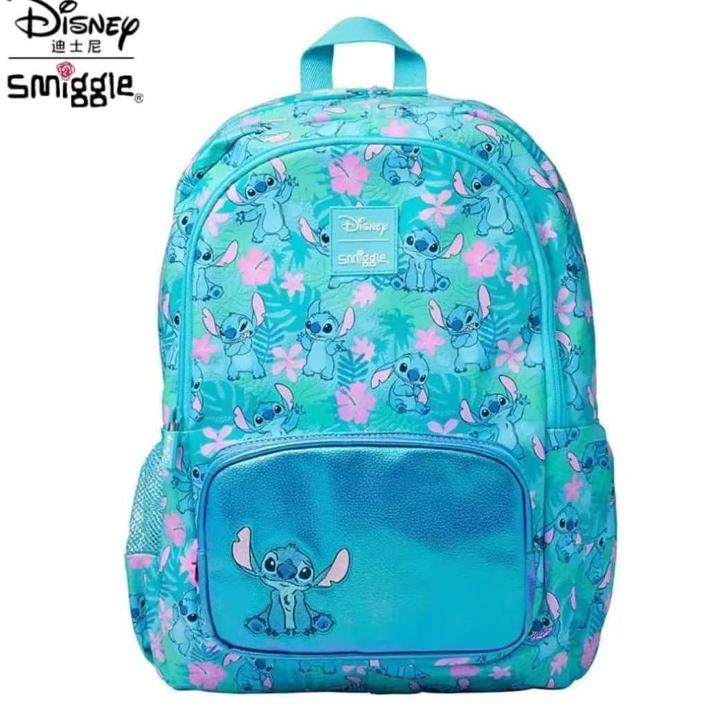 Australia Smiggle Backpack Stitch Rolling Backpack Shoulder Bag for Primary and Secondary School Students Cartoon Bag