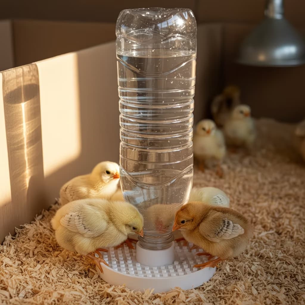 Cross-Border Bestseller 3D Routine Chicken Chick Automatic Water Dispenser with Flowing Water