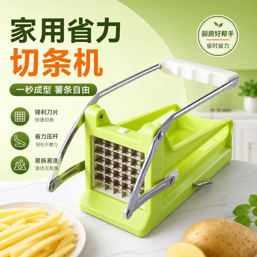 Manual French fries slicer for cucumber, radish, potato and lettuce slicer, French fries slicer for household convenience, direct sales from manufacturers
