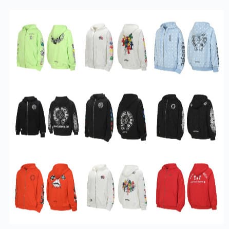 2025 New Chrome Hearts Basic Horseshoe Sanskrit Print Hoodie Jacket Collection