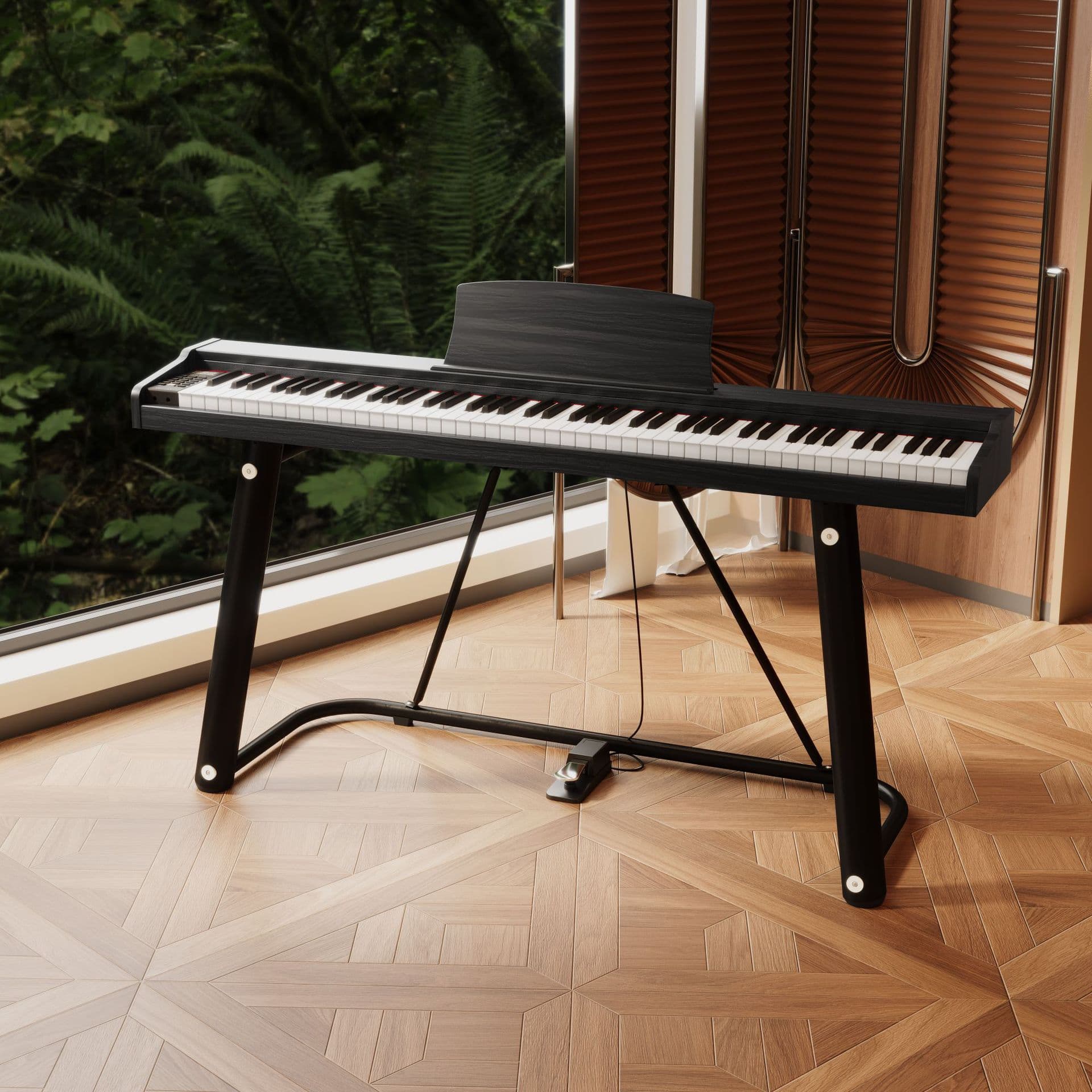 Portable 88-Key Weighted Hammer Digital Piano for Exams, Adults, Multi-Functional Home Electronic Piano Factory Wholesale
