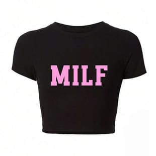 2026 Summer New Round Neck Pullover Short Sleeve Letter Print Crop Top European and American Women's T-Shirt