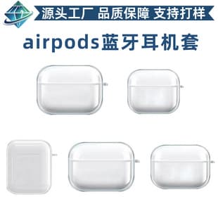 Compatible Wireless Bluetooth Earbuds AirPods Case with Lanyard, Transparent TPU Soft Shell, Wholesale