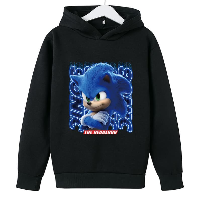 SONIC Sonic the Hedgehog cartoon pattern printed small children's sweatshirts tops clothing large children's clothing