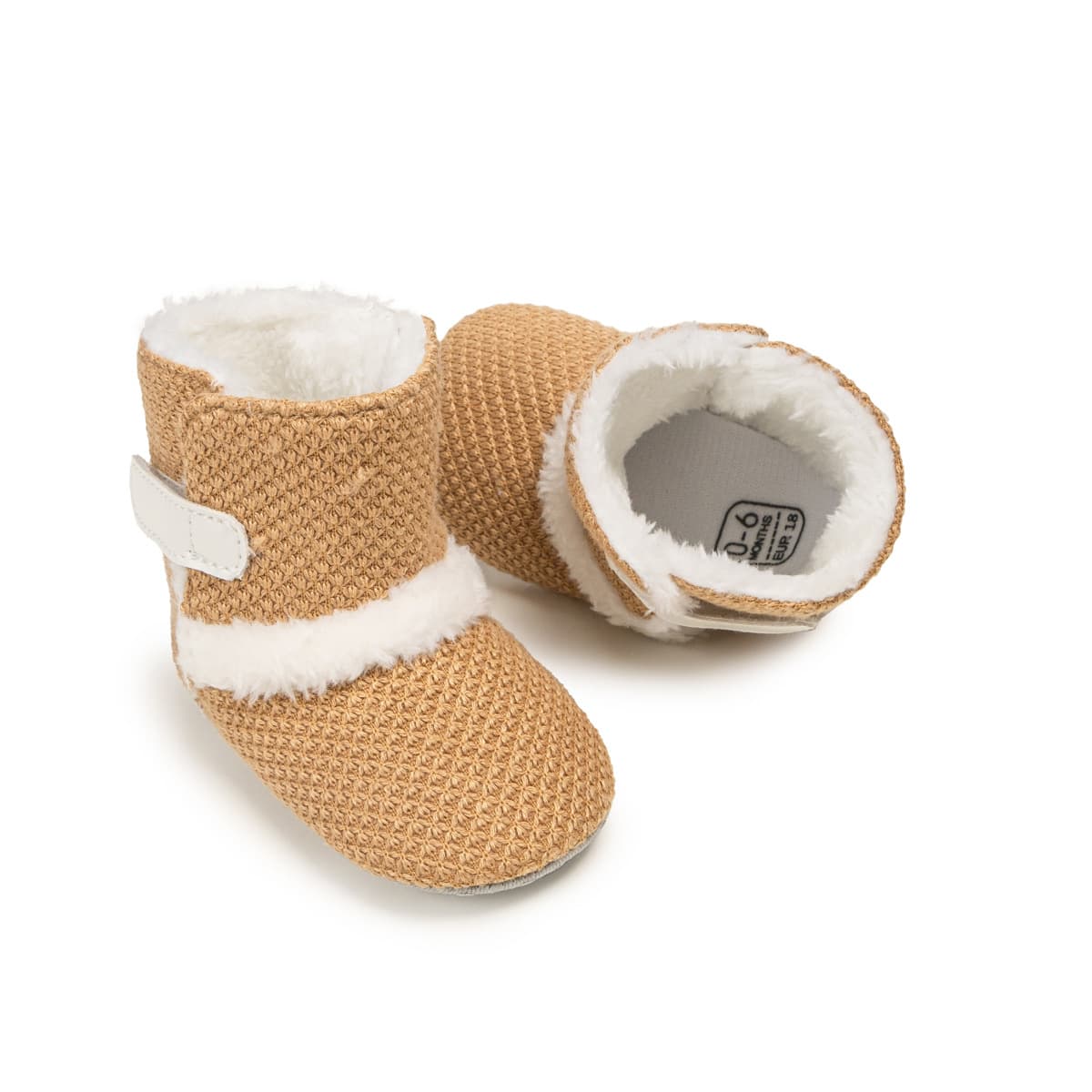 Cross-border Winter Baby Shoes Warm Fleece Cotton Shoes 0-1 Year Old Baby Walking Shoes Soft Sole Baby Shoes