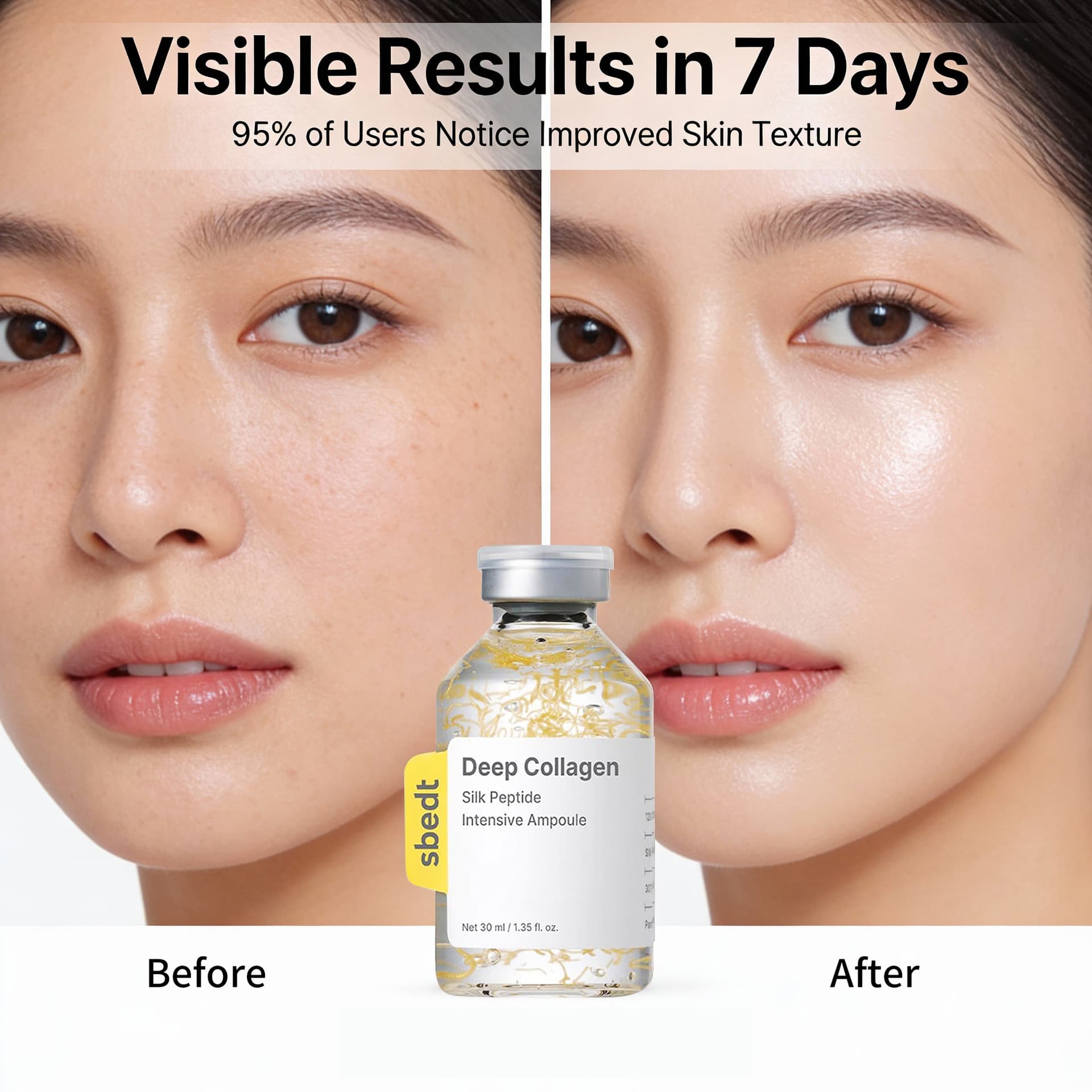 Deep Collagen Silk Ampoule Collagen Peptide Ampoule Syringe Serum Firming Anti-Wrinkle