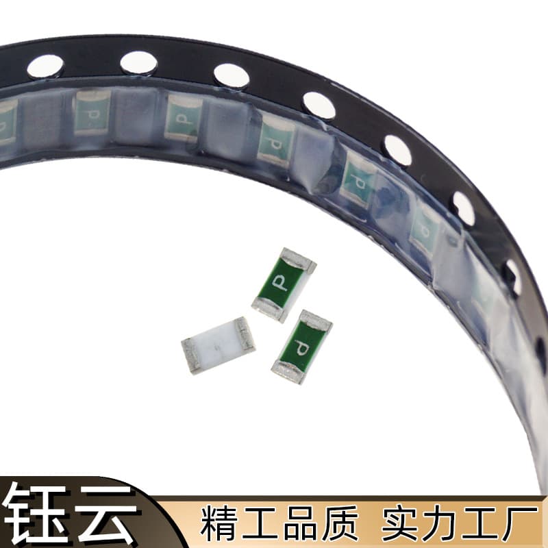 PPTC resettable surface mount fuses, PPTC 1210, 1812, 2920 packaged resettable surface mount fuses.