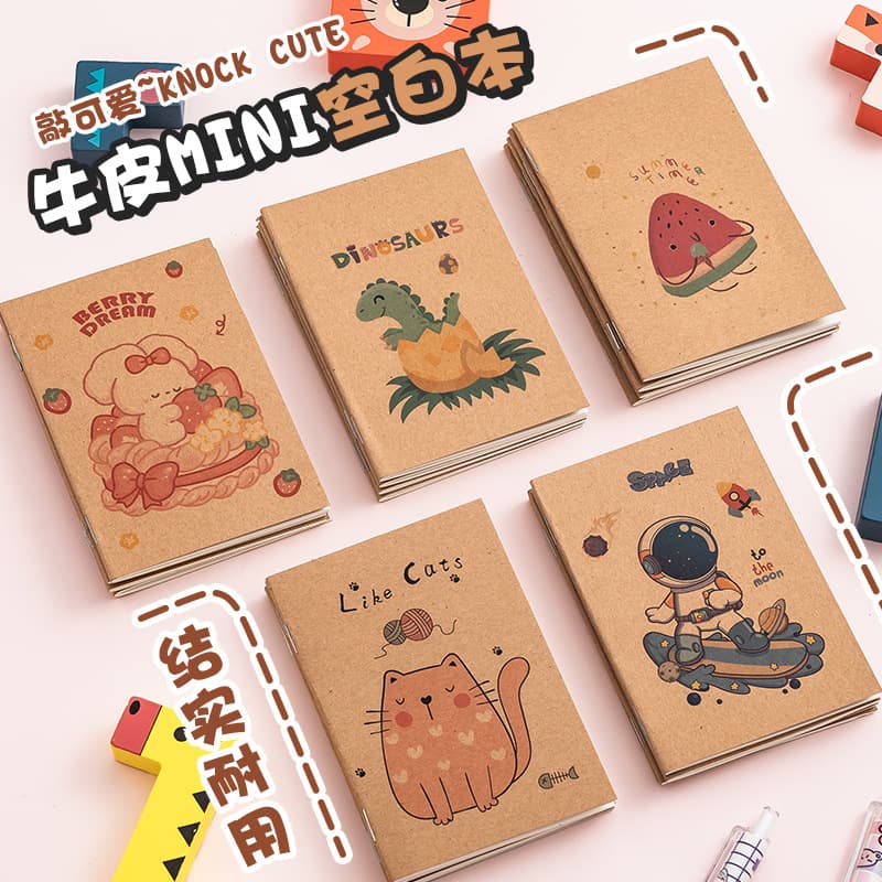 Cute little notebook student stationery prize gift cowhide note pad notebook mini portable pocket notepad