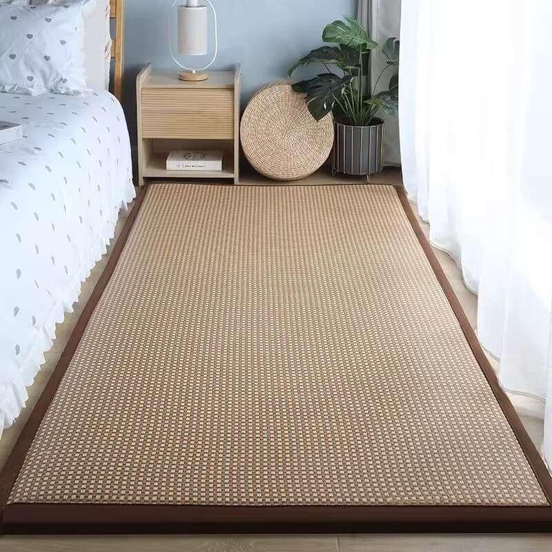 Japanese rattan mat carpet bedroom living room balcony tatami floor mat summer baby crawling mat mat mat anti-fall