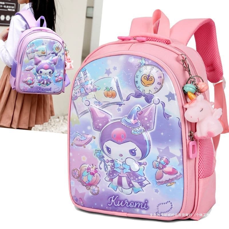 Kuromi Kindergarten Backpack for Girls, Lightweight and Cute, Ergonomic Design for Preschool, Small, Medium, and Large Classes