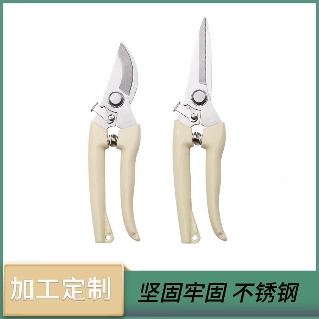 Stainless steel fruit pruners, garden pruning shears, branch trimming tools, horticultural fruit pruners, landscaping pruning shears