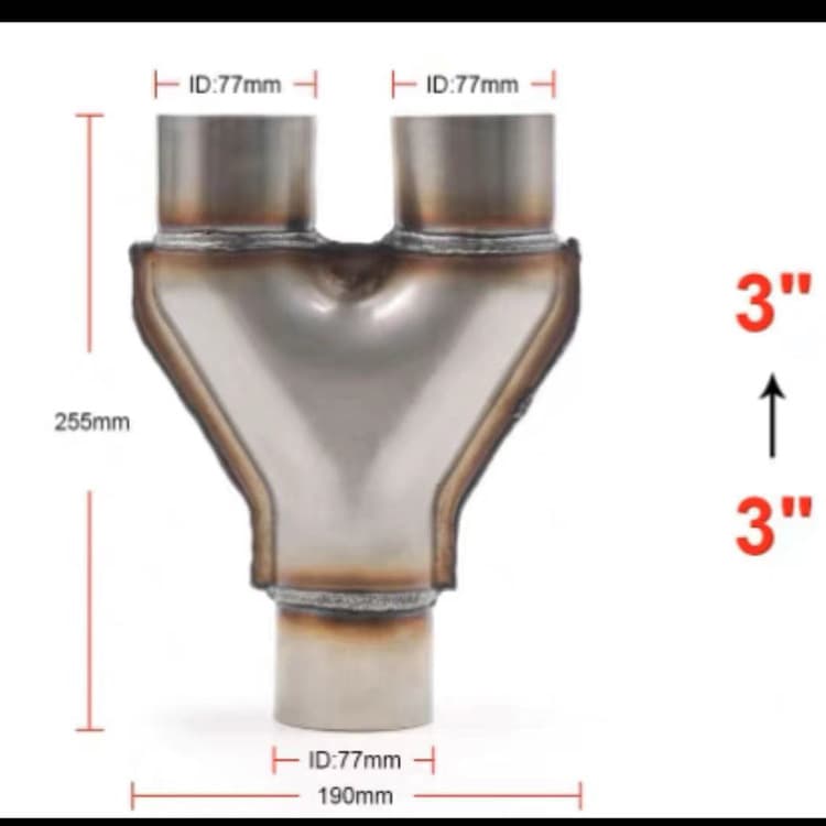 Direct Supply from Manufacturer Automotive 409 Stainless Steel Exhaust Pipe Modified Y-Connector