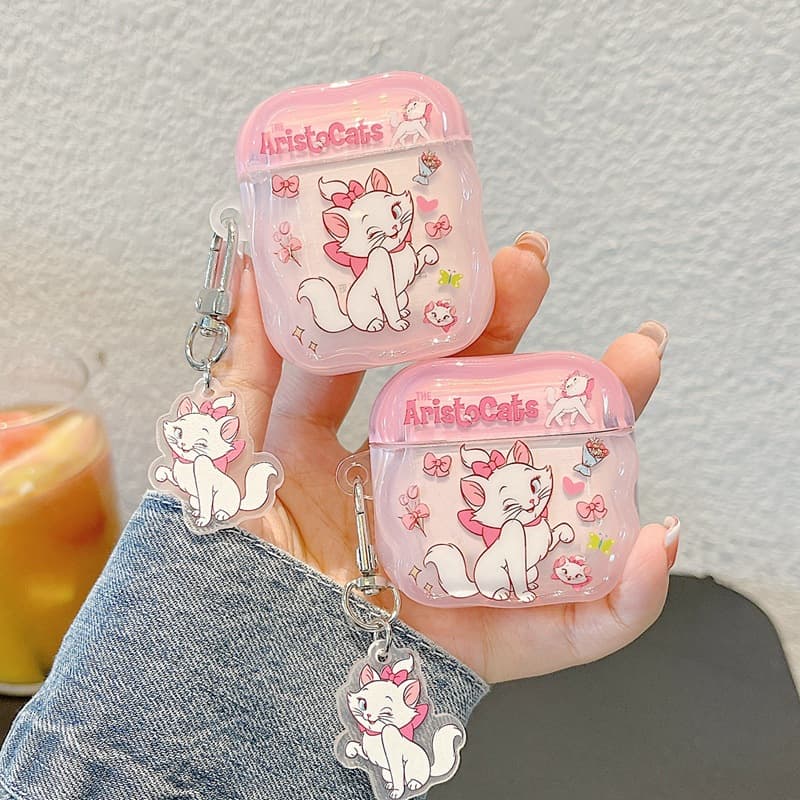 Cartoon Marie Cat Charm Case for Apple AirPods 3/Pro 2 Case 4th Gen Wireless Bluetooth Headphone Cover