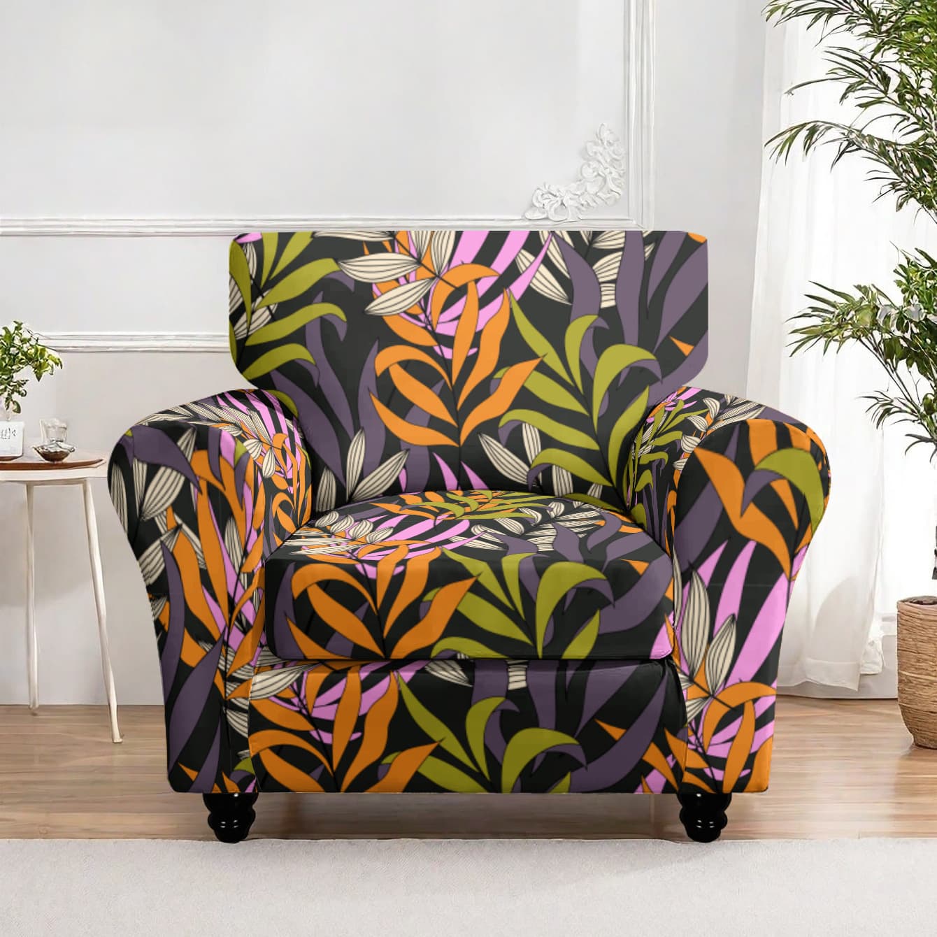 Cross-border five-piece sofa cover elastic printed all-inclusive protective cover single double three-person sofa cover sofa cover