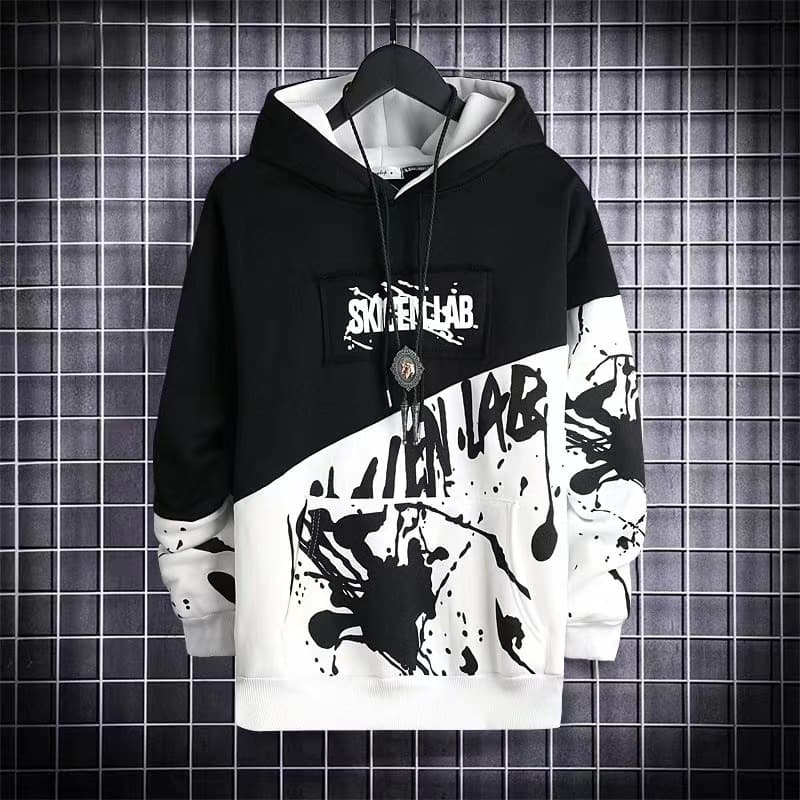 Japanese-style hoodie for men, spring/autumn hip-hop long-sleeve loose jacket, trendy streetwear brand men's hooded sweatshirt