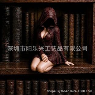 New Cross-Border Product: Mysterious Lady Holding Gothic Resin Craft