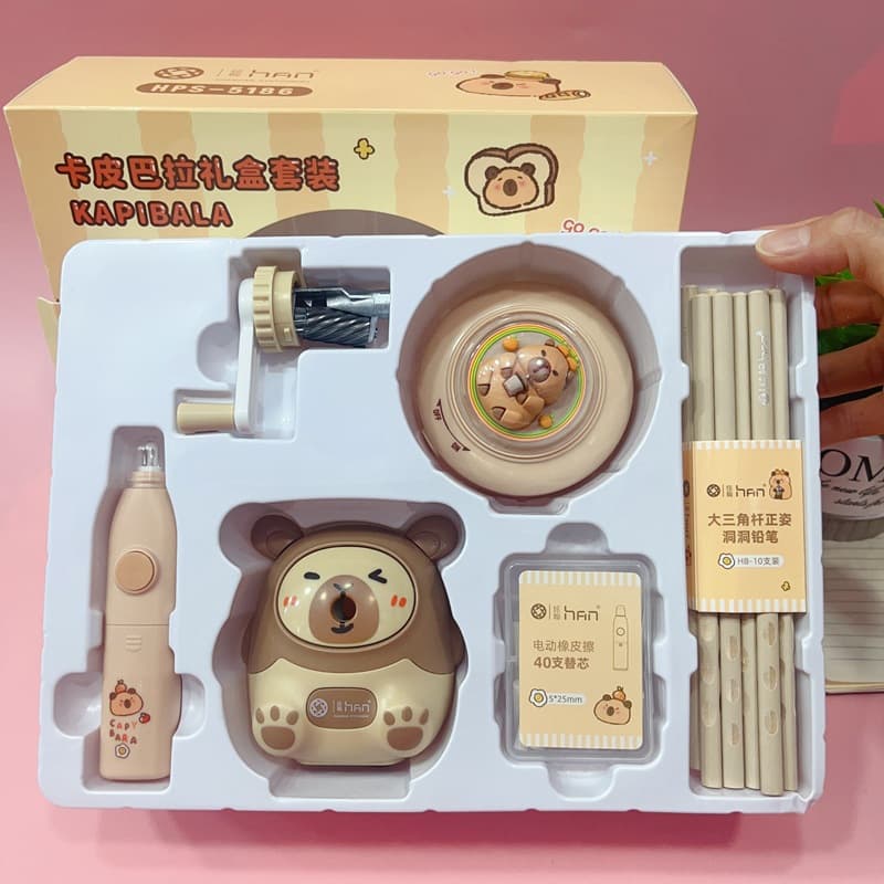 Creative Cartoon Back-to-School Gift Box Stationery Set for Boys and Girls Birthday Gift Elementary School Student Stationery Kit